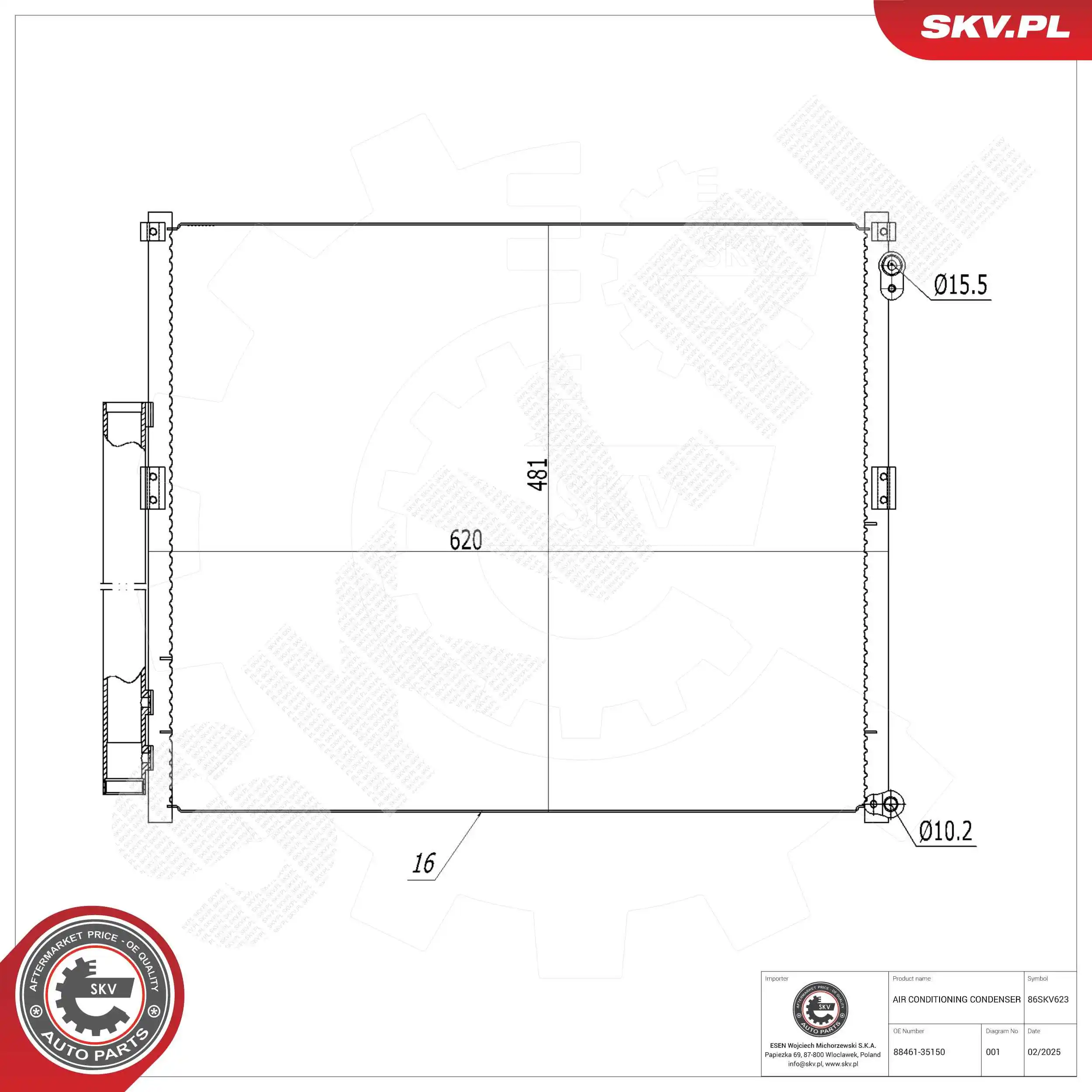 Condenser, air conditioning